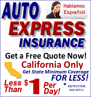 Auto Express Insurance - low cost California auto insurance.  DUI, DWI, tickets, accidents, suspension, SR22 OK.  Save money on CA car insurance